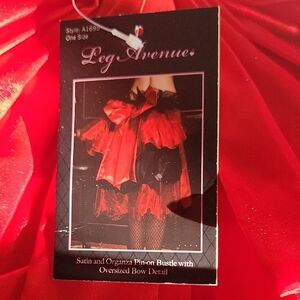 Leg Avenue Red and Black Organza Bustle